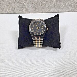 Quartz Men's Watch Stretch Band Accutime Watch Corp Needs Battery